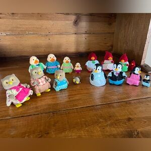 Li’l Woodzeez bundle owl, duck, cardinal, penguin family